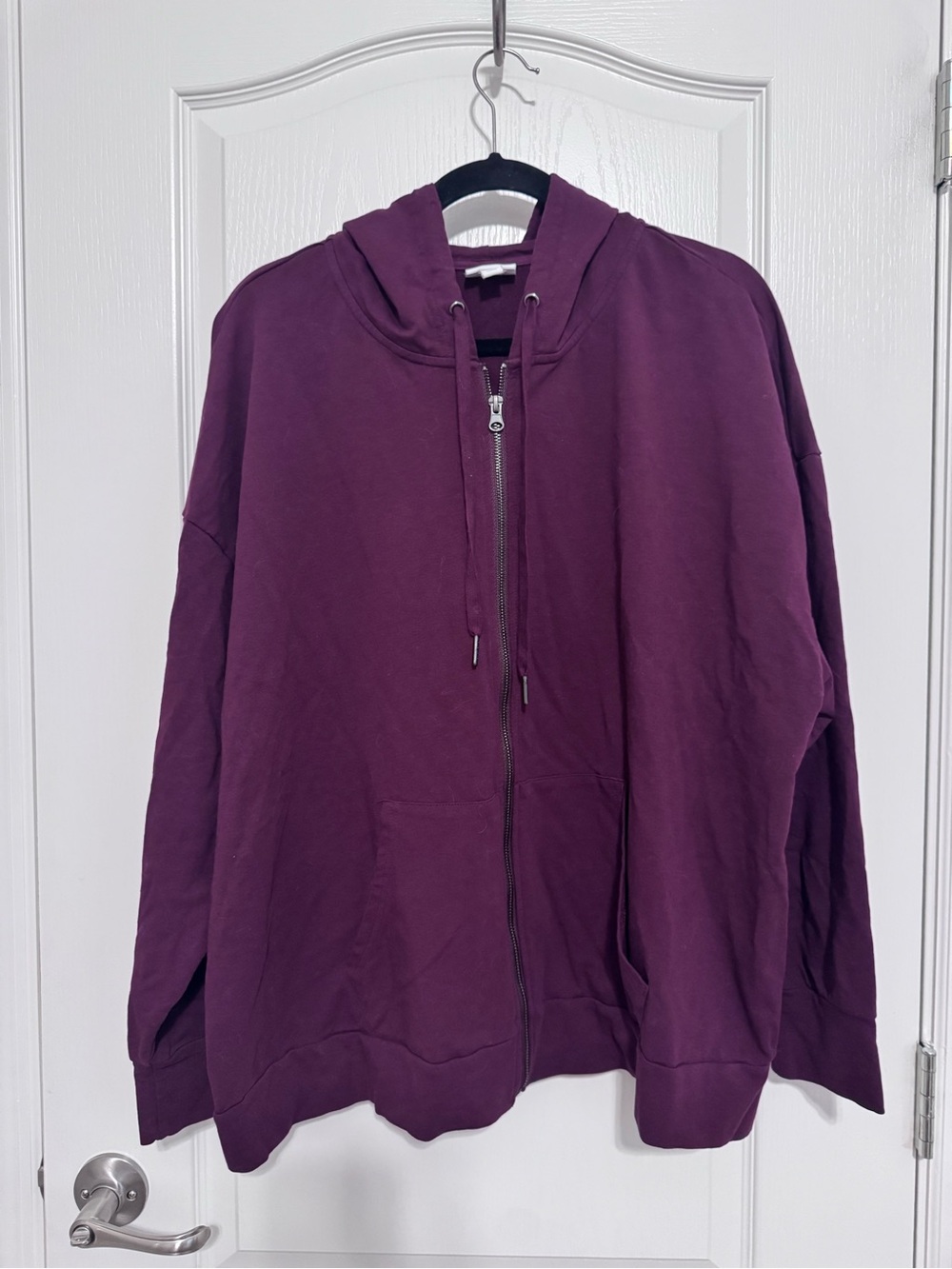 LuLaRoe Essential Hoodie Women's Zip-Up Hoodie - Plum